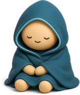 Telesphoros mascot in a teal cloak